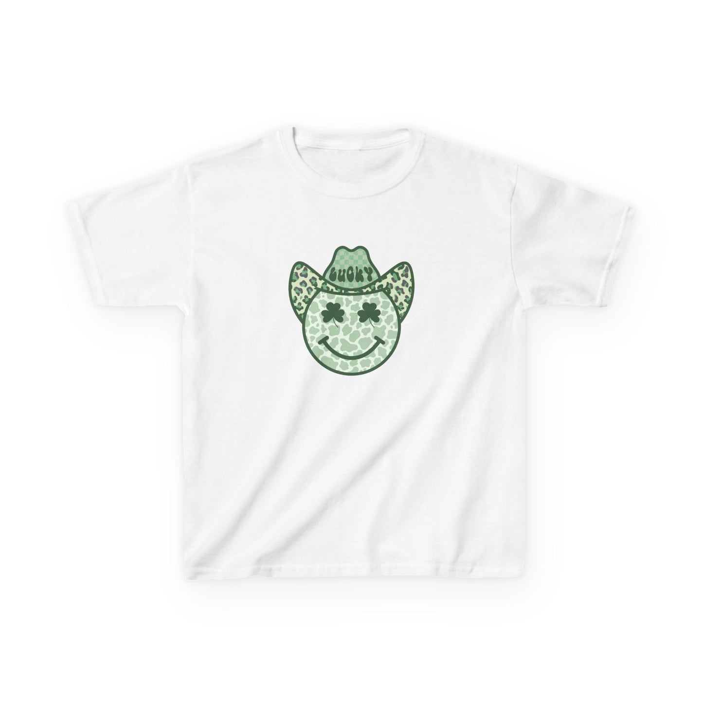 Kids Cowboy Smile T-Shirt — Lucky Clover St. Patrick’s Day Tee