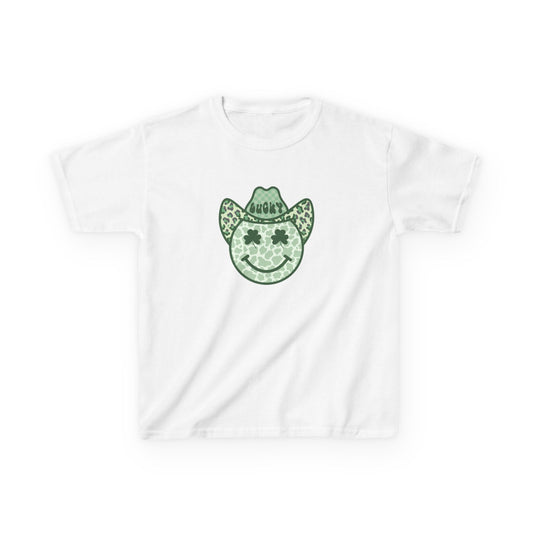 Kids Cowboy Smile T-Shirt — Lucky Clover St. Patrick’s Day Tee