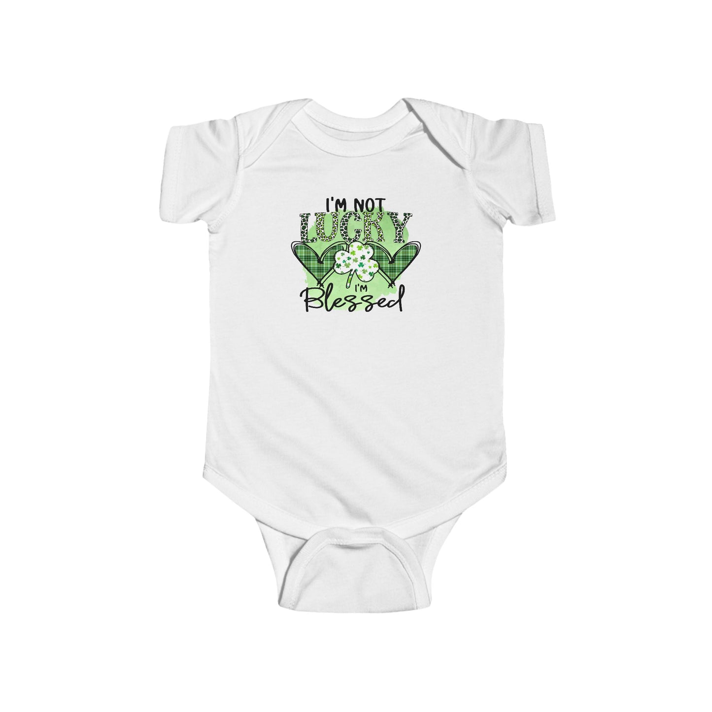 Infant Bodysuit — "I'm Not Lucky, I'm Blessed" St. Patrick's Day Baby Onesie