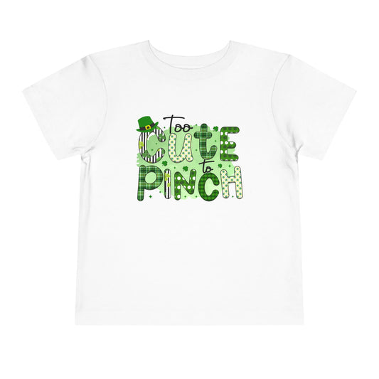 Cute Pinch Toddler Tee — St. Patrick’s Day Green Plaid Shirt