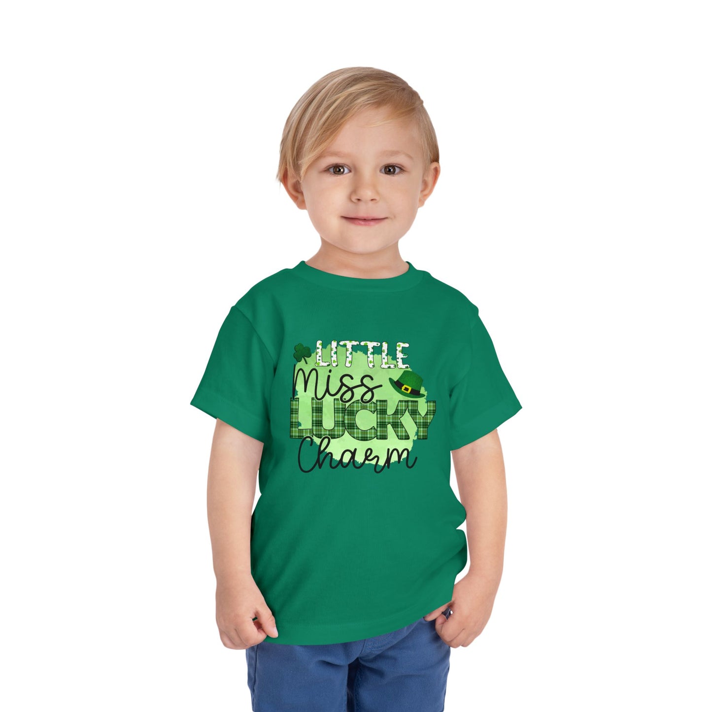 Toddler Tee — "Little Miss Lucky Charm" St. Patrick's Day Shirt