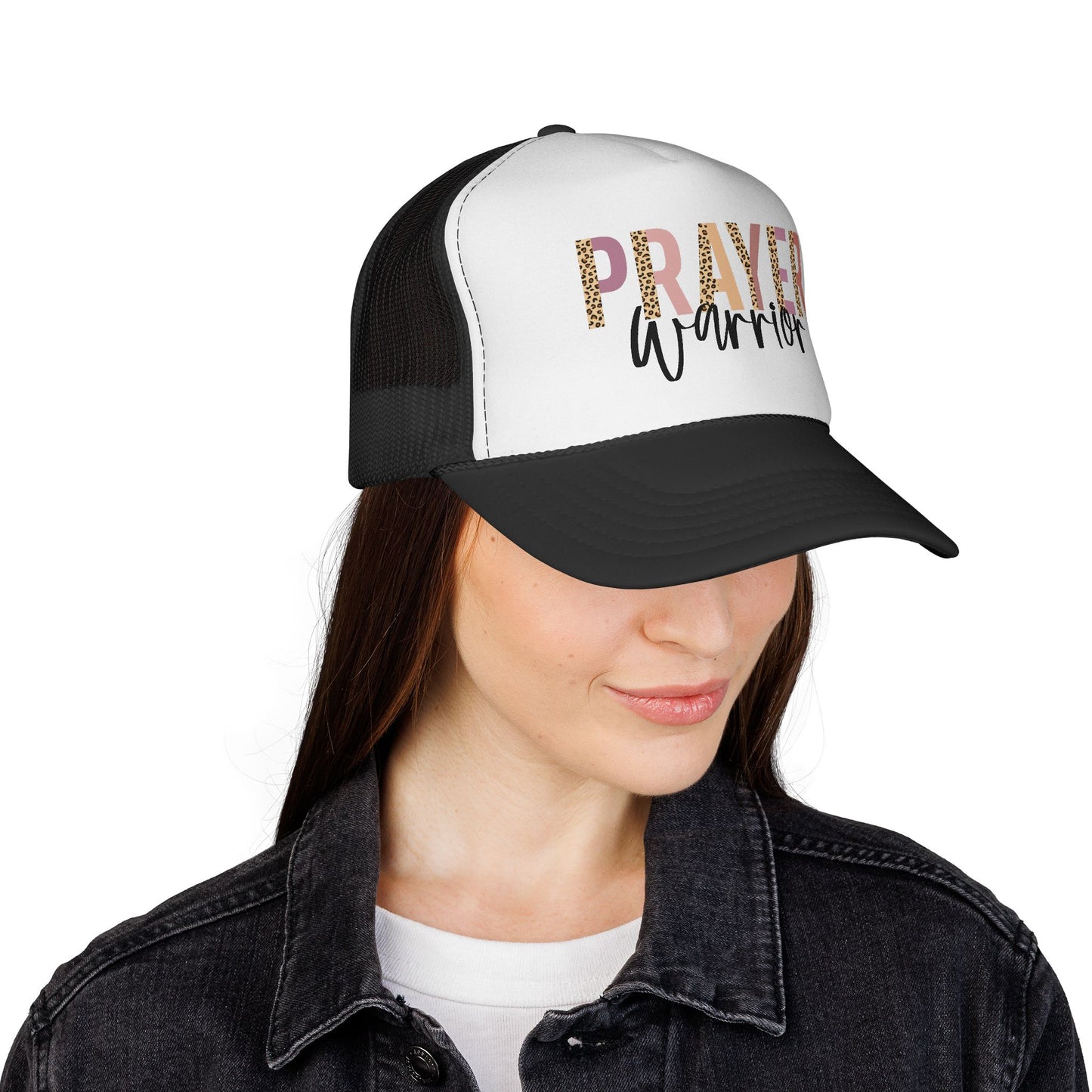 Prayer Warrior Trucker Hat — Faith-Inspired Mesh Cap for Women