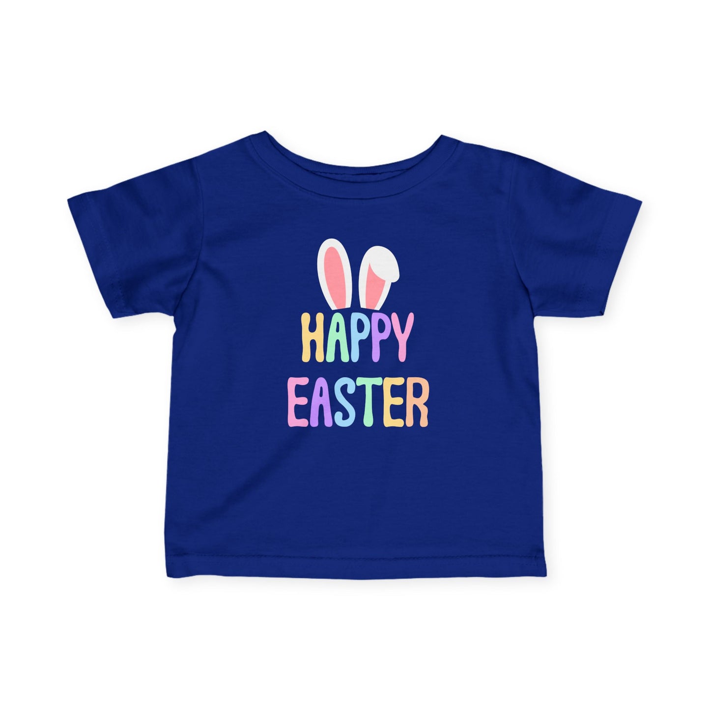 Infant Tee - "Happy Easter" Pastel Bunny Ears Baby Shirt