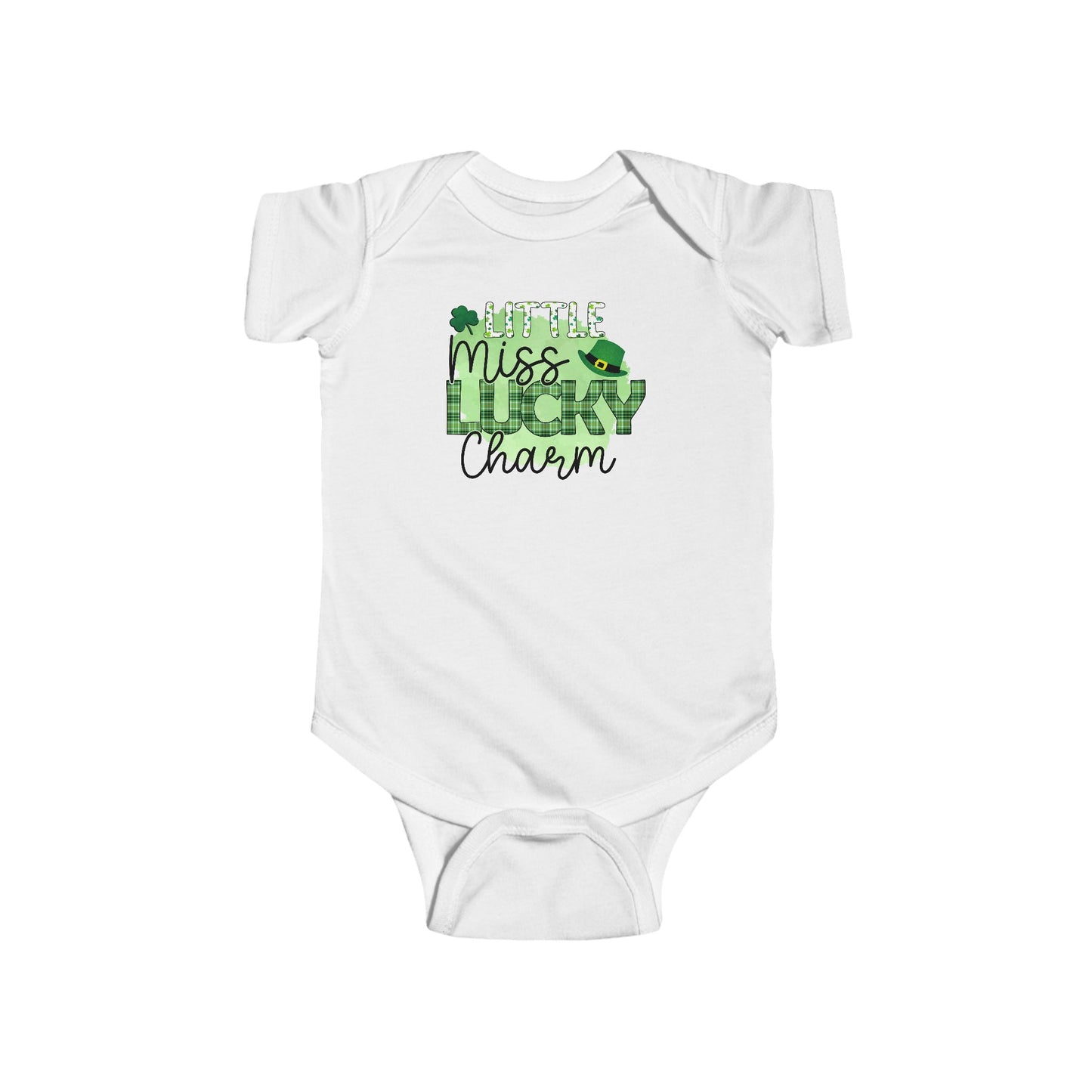 Infant Bodysuit — "Little Miss Lucky Charm" St. Patrick's Day Baby Onesie