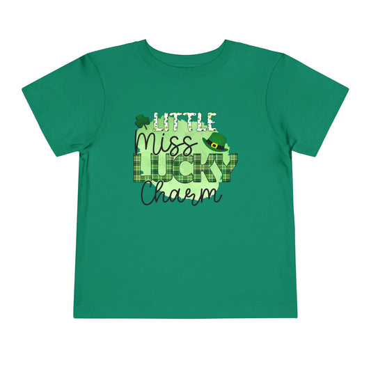 Toddler Tee — "Little Miss Lucky Charm" St. Patrick's Day Shirt
