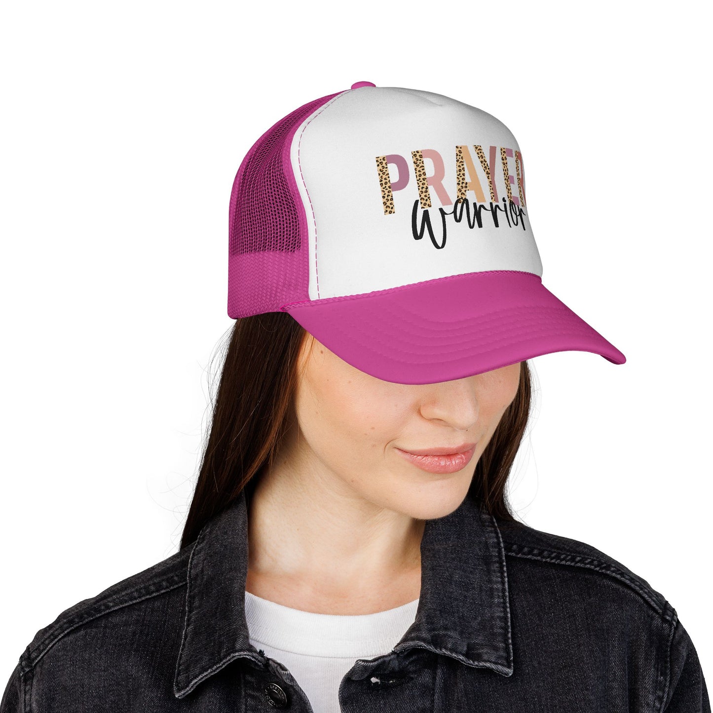 Prayer Warrior Trucker Hat — Faith-Inspired Mesh Cap for Women