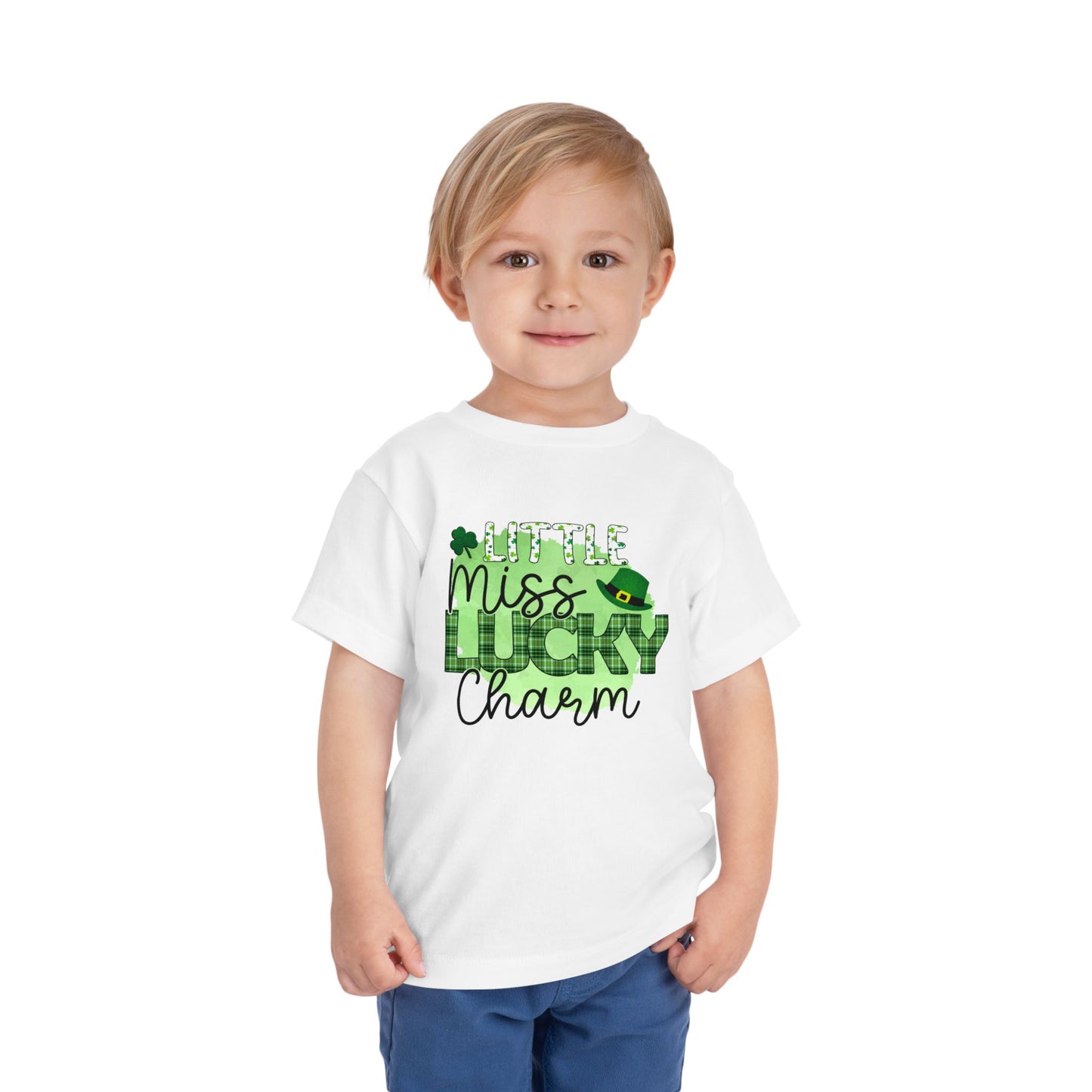 Toddler Tee — "Little Miss Lucky Charm" St. Patrick's Day Shirt