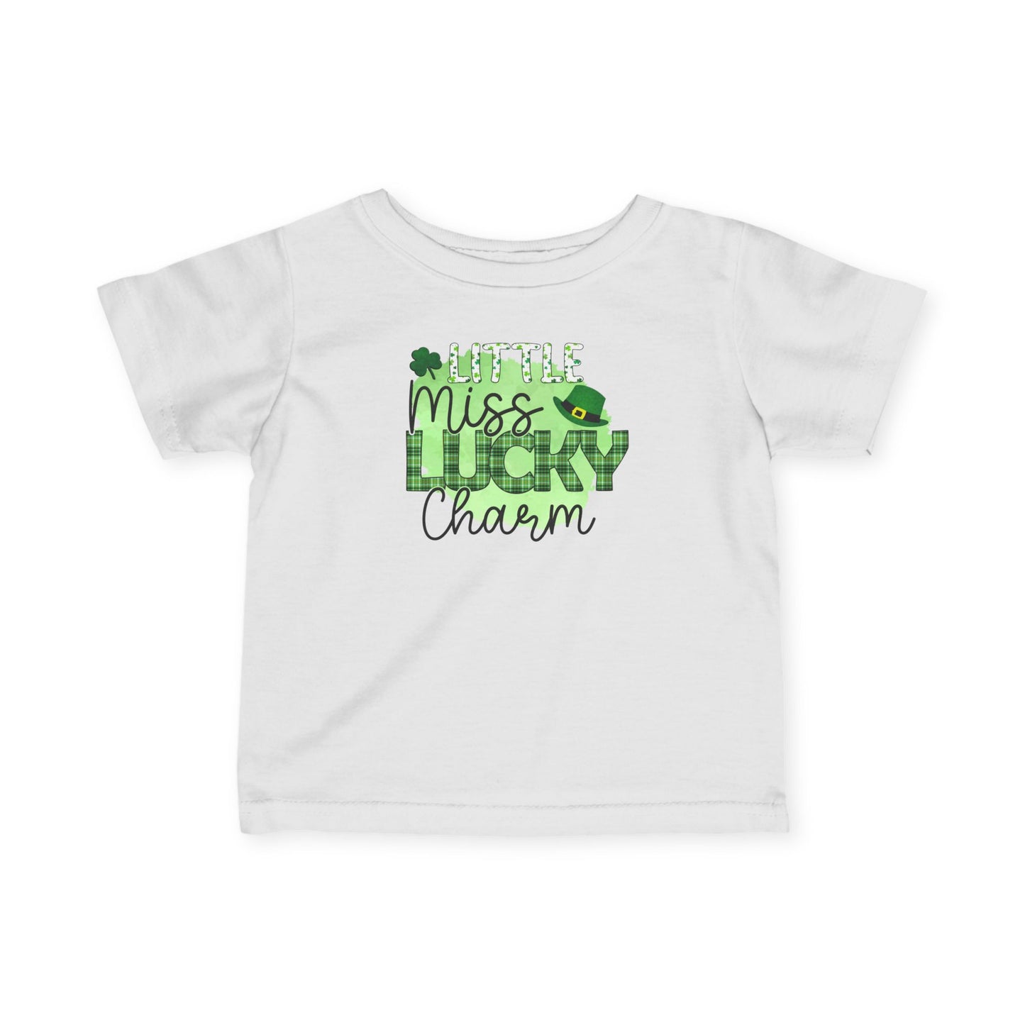 Infant Tee - "Little Miss Lucky Charm" St. Patrick’s Day Baby Shirt