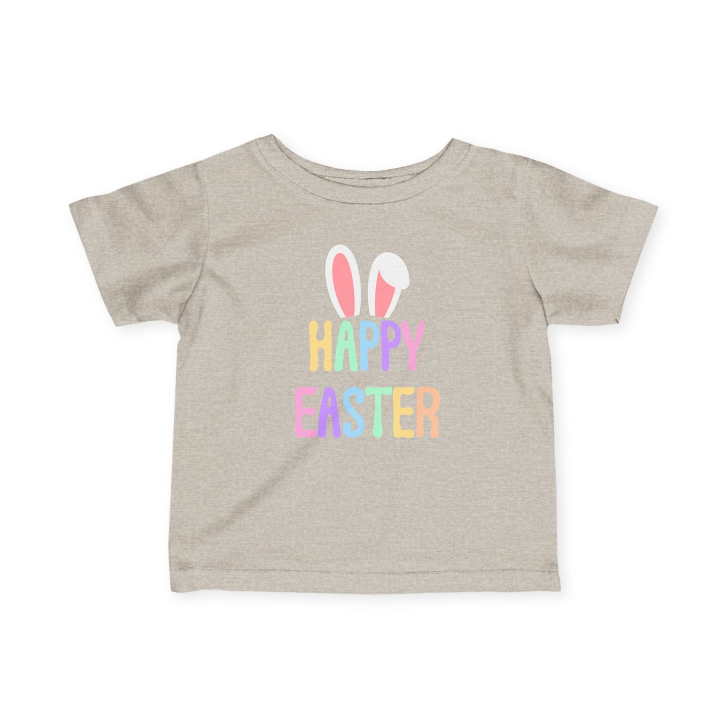 Infant Tee - "Happy Easter" Pastel Bunny Ears Baby Shirt
